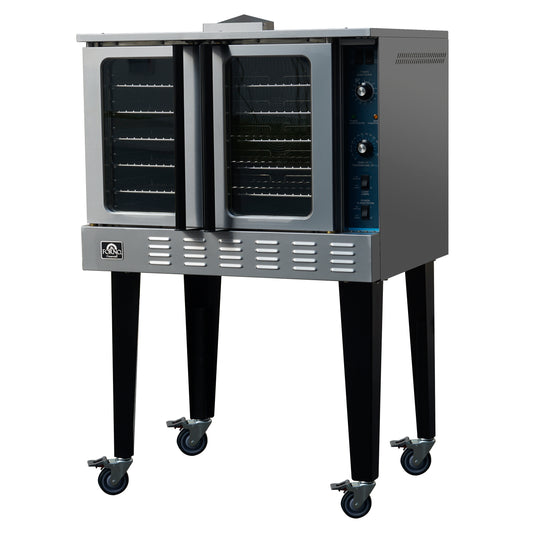Forno Commerciale Convection Gas Oven, 3 burners 54,000 BTU, 150–500°F, stainless steel, NG/LP convertible
