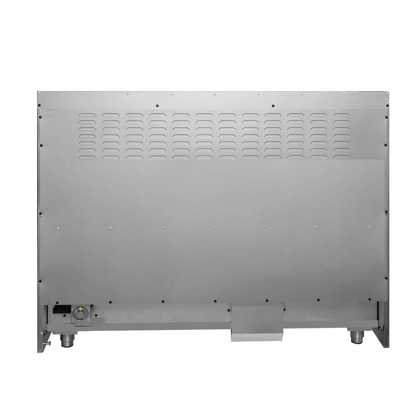Forno Galiano 48-Inch Freestanding Dual Fuel Range, 8 Burners, Double Convection Ovens, Blue Doors