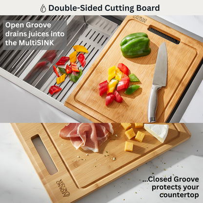 FORNO ACQUA 45 in. Undermount 3-Level Workstation MultiSINK with Custom-Fit Accessories