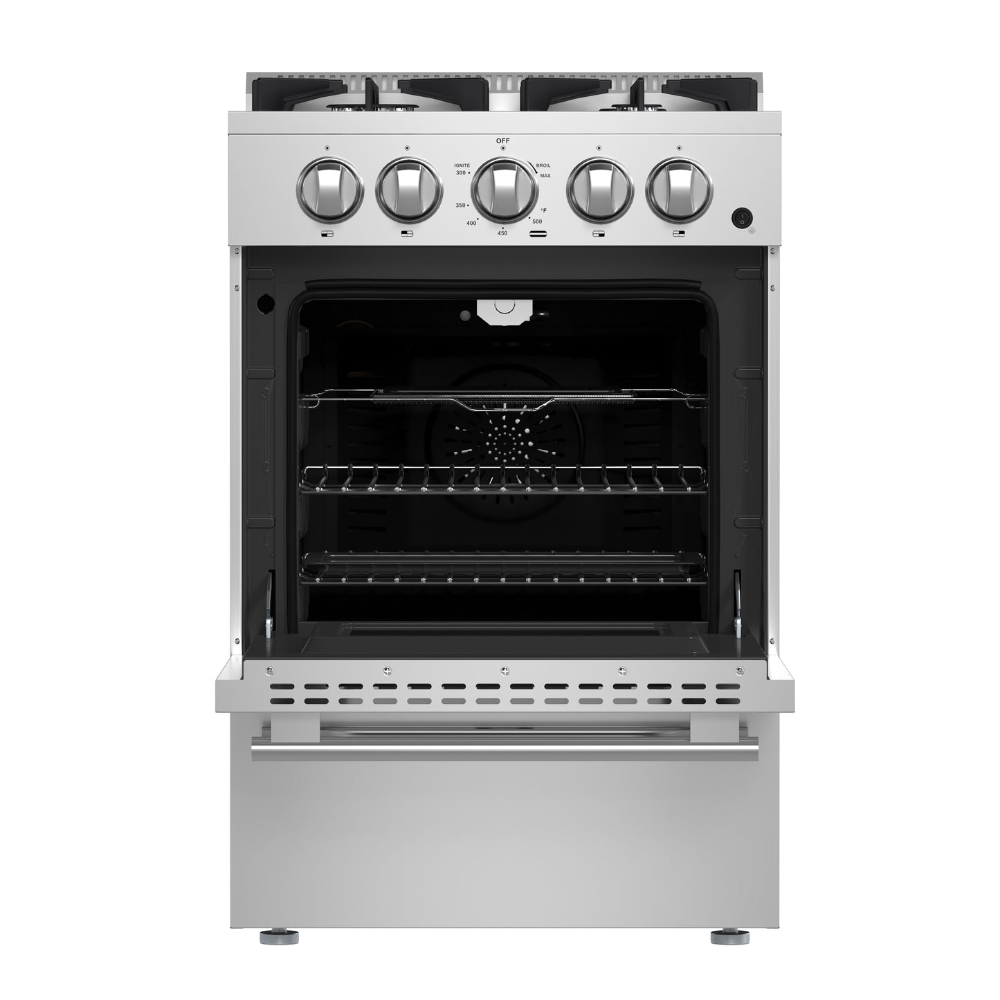 Forno Breno 24-Inch Freestanding Gas Range, Plug Included, Energy Efficient