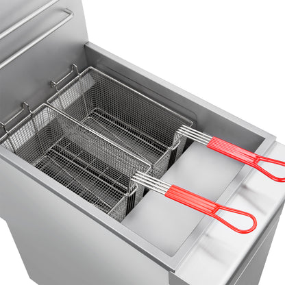 Forno Commerciale Natural Gas Deep Fryer, 4 Burners 120,000 BTU, 50 lbs Oil Capacity