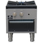 Forno Commerciale gas stock pot range, 1 powerful 3-ring burner, 80,000 BTU, durable stainless steel, heavy-duty cast iron grate
