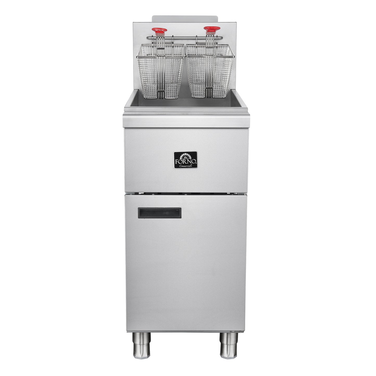 Forno Commerciale Propane Gas Deep Fryer, 3 Burners 90,000 BTU, 40 lbs Oil Capacity