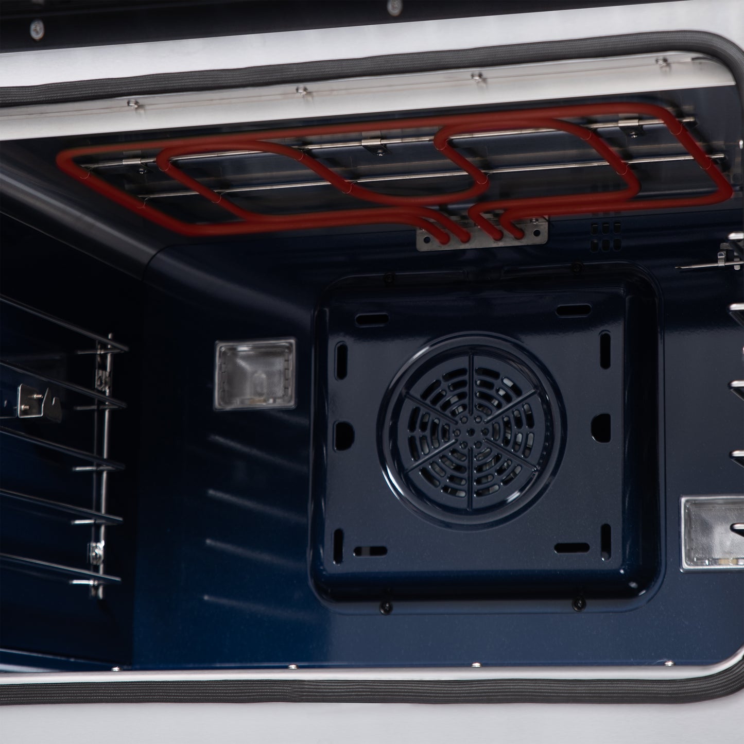 Forno Capriasca 30-Inch Freestanding French Door Dual Fuel Range in Black with Antique Brass Accessories, 5 Burners, True Convection Oven