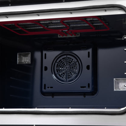 Forno Capriasca 36 Inch Freestanding French Door Dual Fuel Range in Black with Antique Brass Accessories, 6 Burners, True Convection Oven