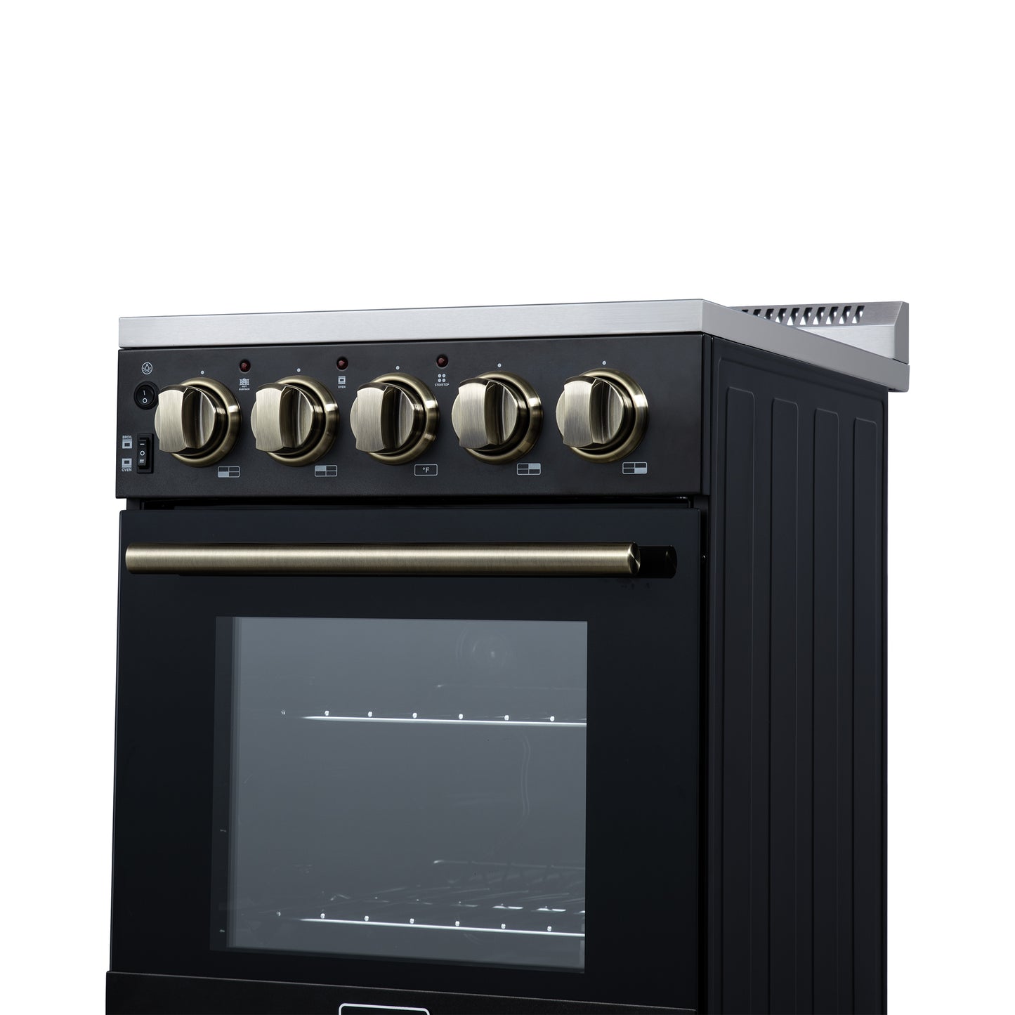 Forno Pallerano 20 Inch Freestanding Electric Range in Black, Canada Version, Plug and Cord Included