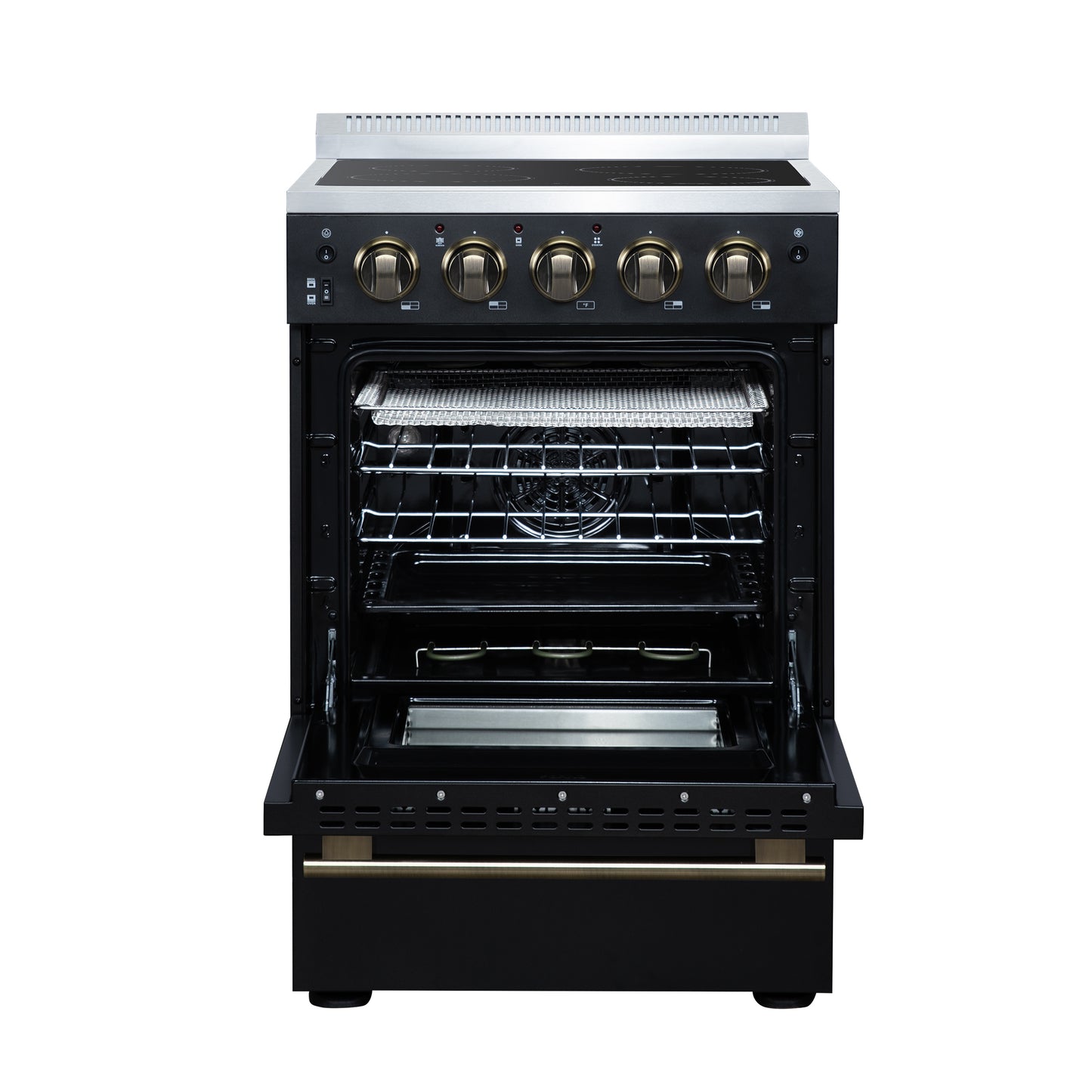Forno Loiano 24 Inch Freestanding Electric Range in Black