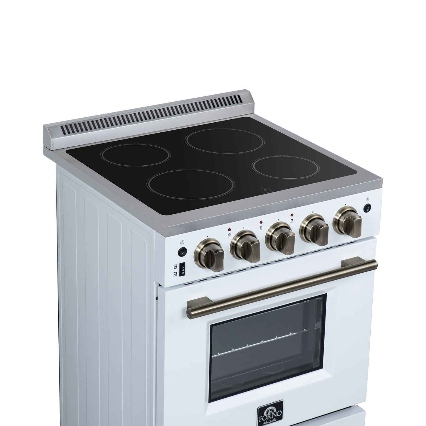 Forno Loiano 24 Inch Freestanding Electric Range in White, Canada Version, Plug and Cord Included