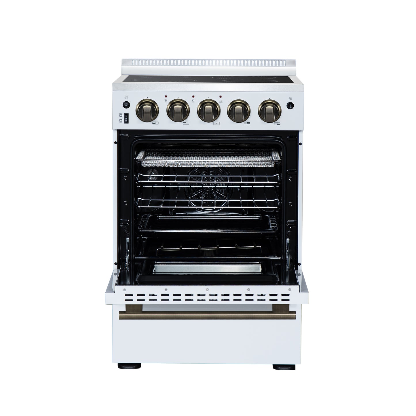 Forno Loiano 24 Inch Freestanding Electric Range in White, Canada Version, Plug and Cord Included