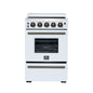 Forno Loiano 24 Inch Freestanding Electric Range in White, Canada Version, Plug and Cord Included