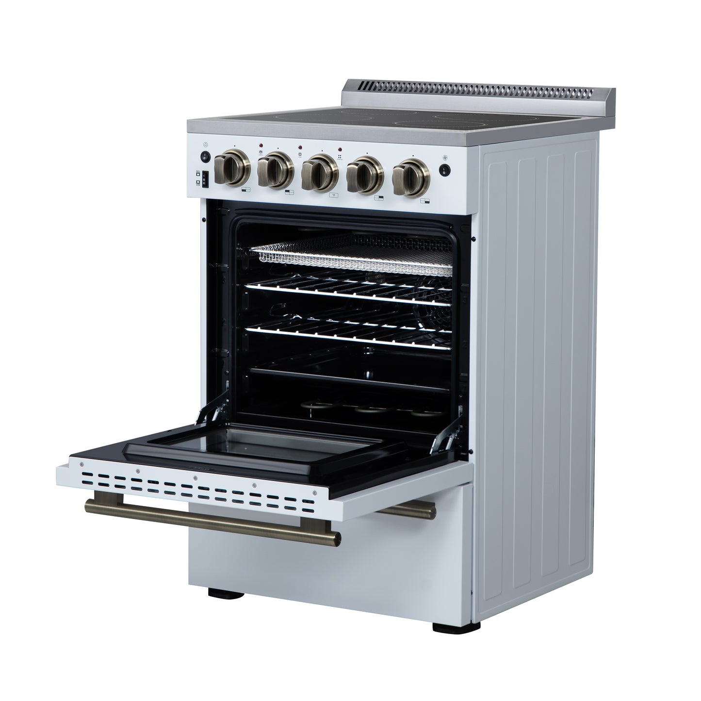 Forno Loiano 24 Inch Freestanding Electric Range in White, Canada Version, Plug and Cord Included