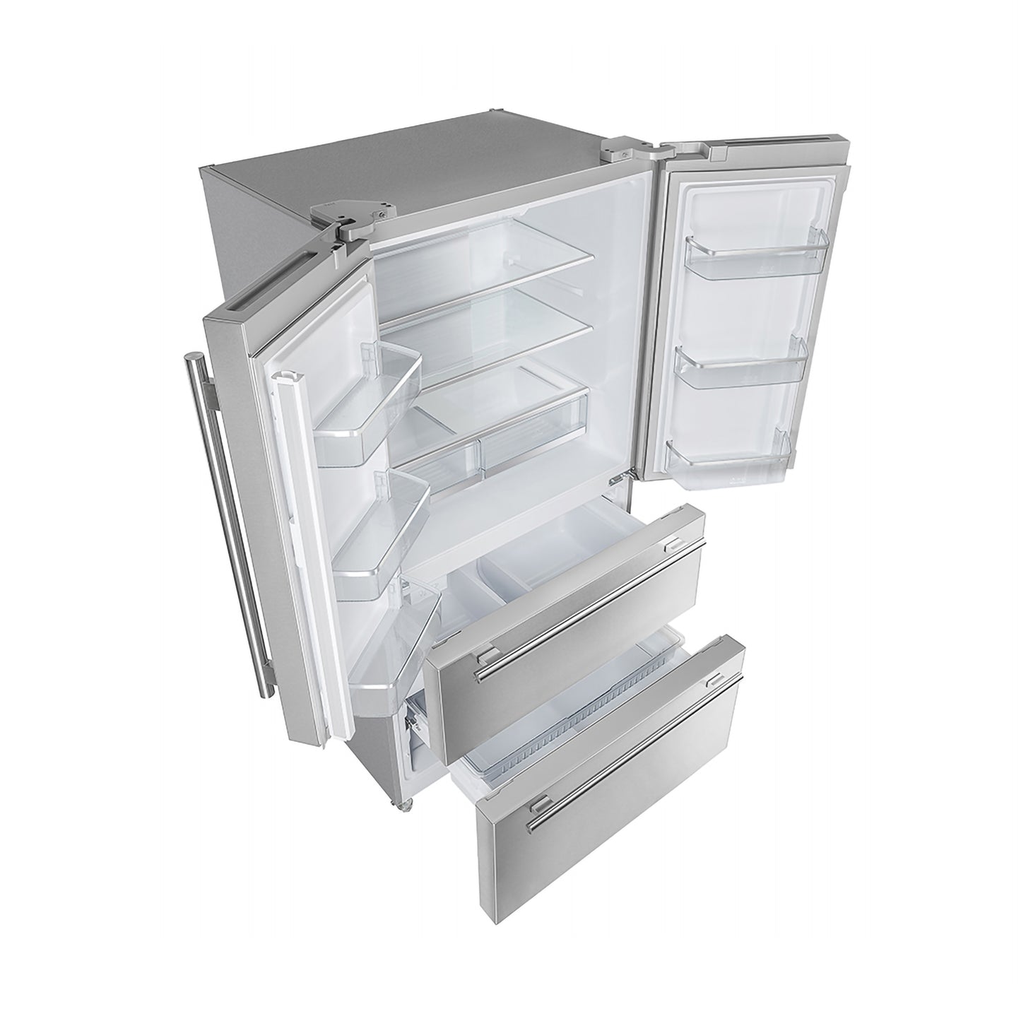 Forno Alta Moena 36-Inch French Door Refrigerator, 19.2 cu.ft, Counter Depth, Ice Maker, Stainless Steel Interior Panel, ENERGY STAR Certified
