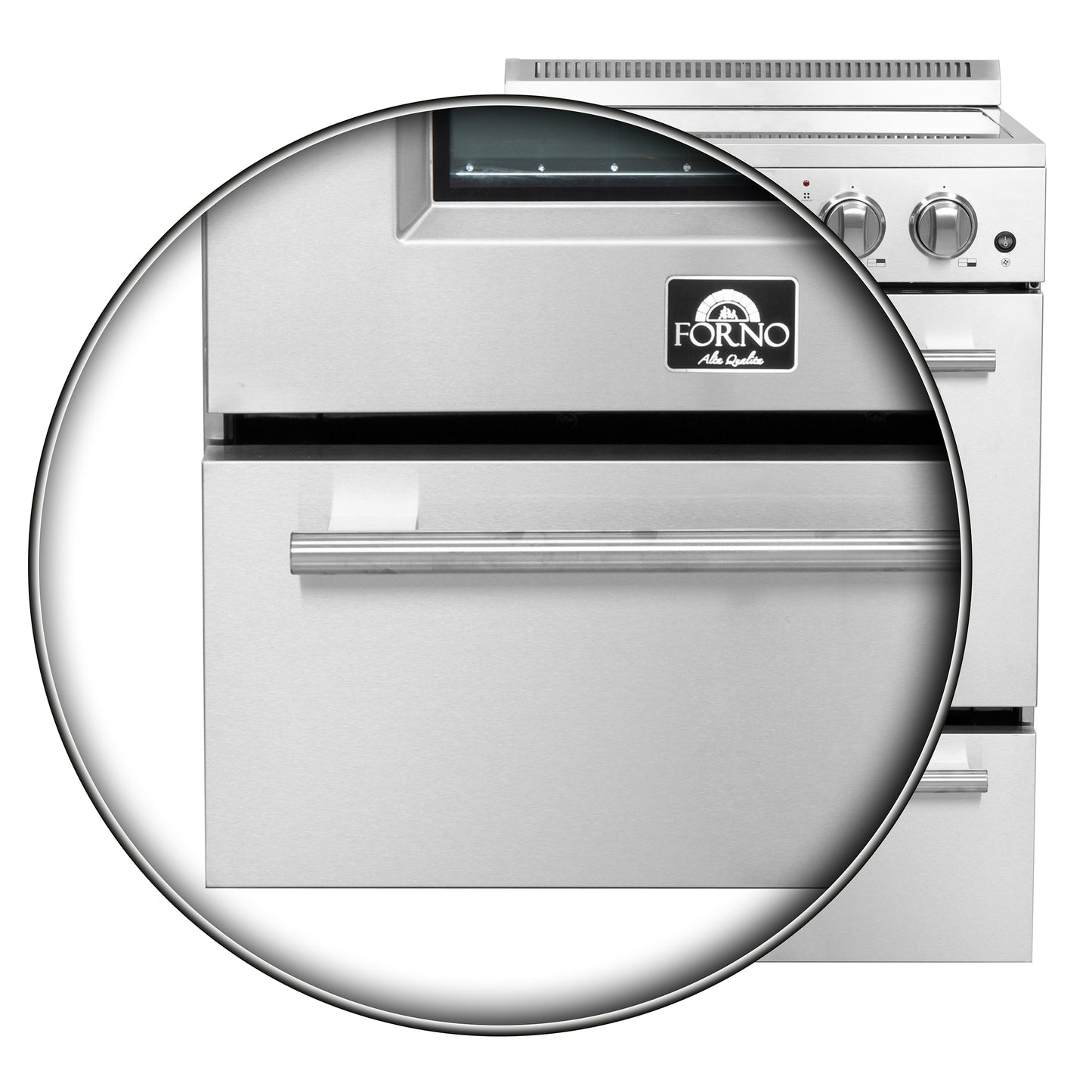 Forno Loiano 24-Inch Freestanding Electric Range, Canada Version, No Rotisserie Function, Plug and Cord Included