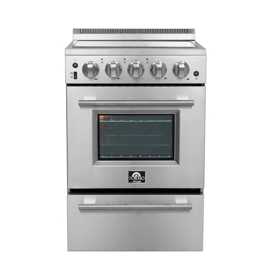 Forno Loiano 24-Inch Freestanding Electric Range, Canada Version, No Rotisserie Function, Plug and Cord Included