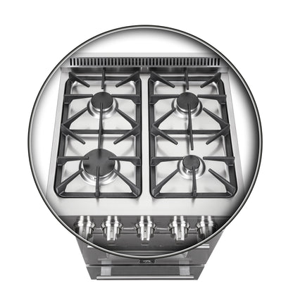Forno Breno 24-Inch Freestanding Gas Range, Plug Included, Energy Efficient