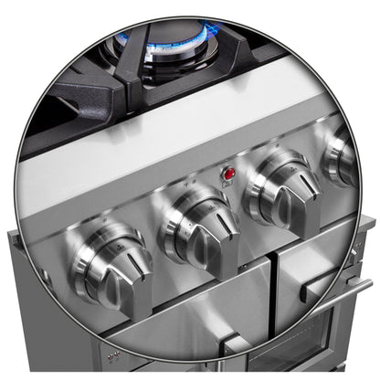 Forno Massimo 48-Inch Freestanding French Door Gas Range, 8 Burners, Convection Oven, Energy Efficient