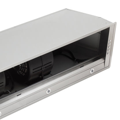 Forno Frassanito 60-Inch Recessed Range Hood, Stainless Steel Baffle Filters, LED Lighting