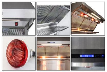 Forno Savona 48-Inch Wall Mount Range Hood, Hybrid Filters, Backsplash Included