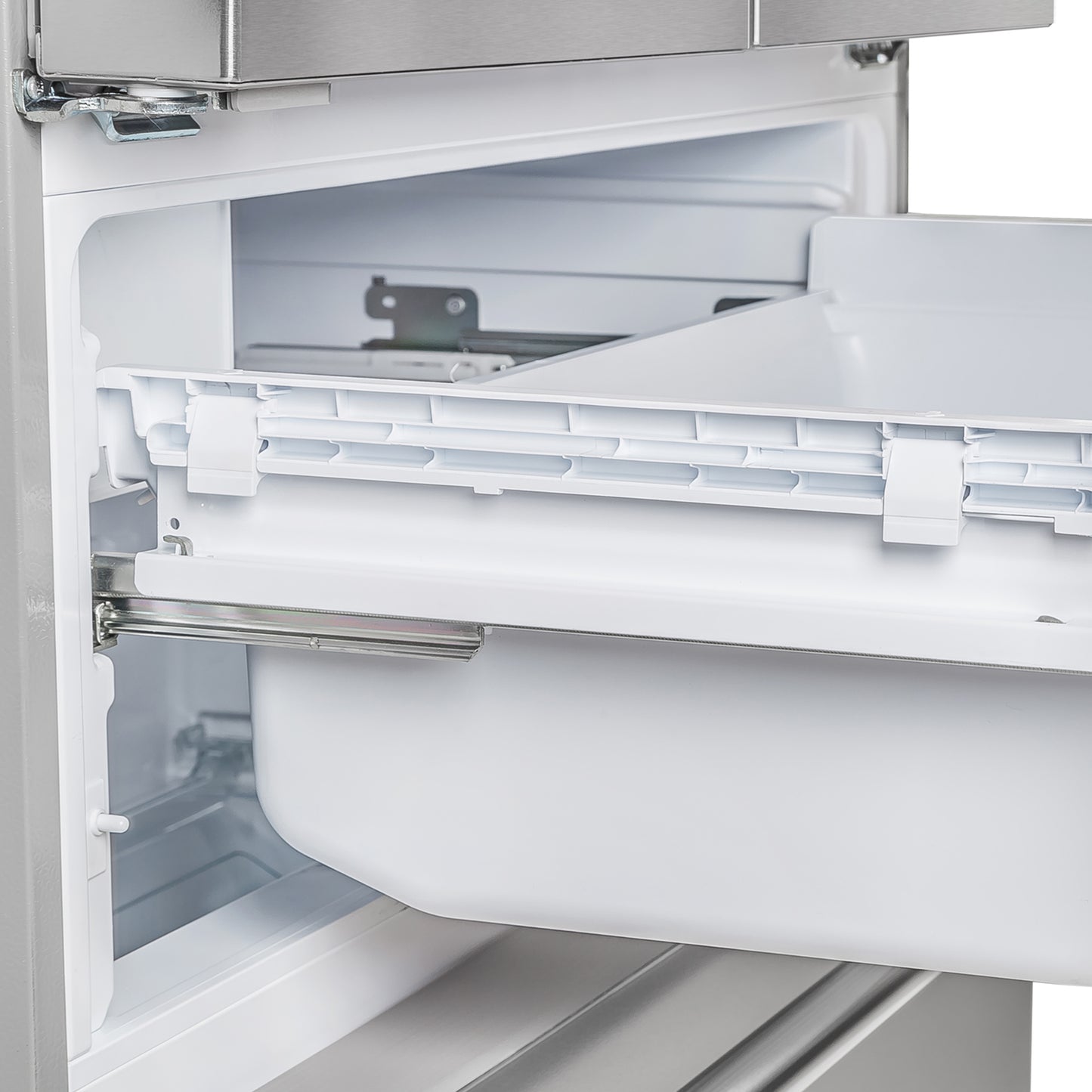 Forno Alta Moena 36-Inch French Door Refrigerator, 19.2 cu.ft, Counter Depth, Ice Maker, Stainless Steel Interior Panel, ENERGY STAR Certified