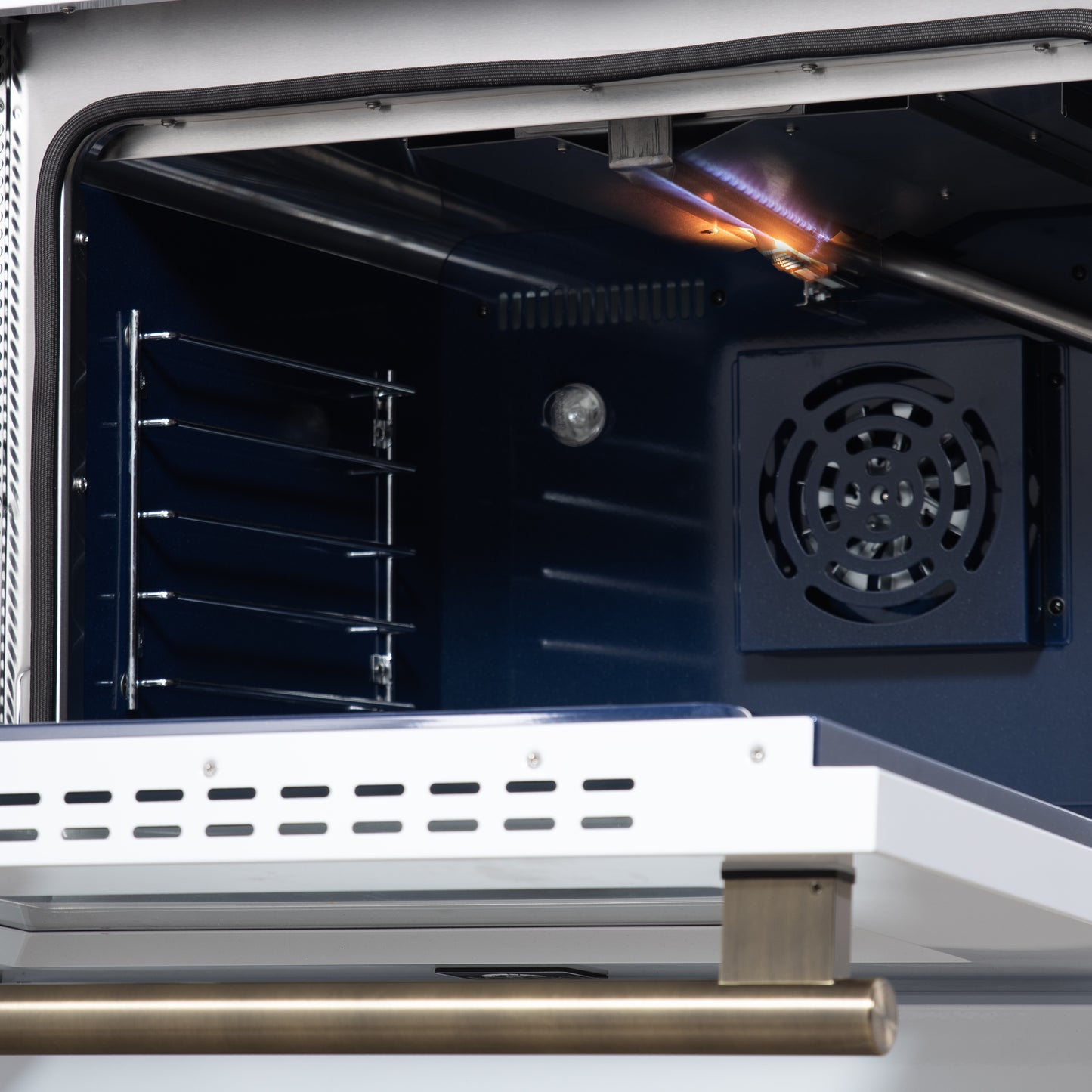 Forno Massimo 30-Inch White Freestanding Gas Range, 5 Burners, True Convection Oven