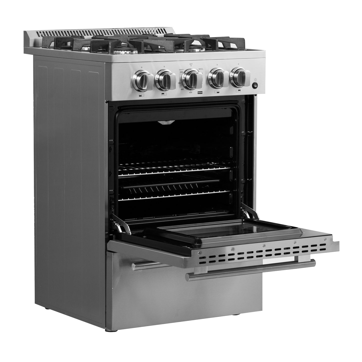 Forno Breno 24-Inch Freestanding Gas Range, Compact Design, Energy Efficient