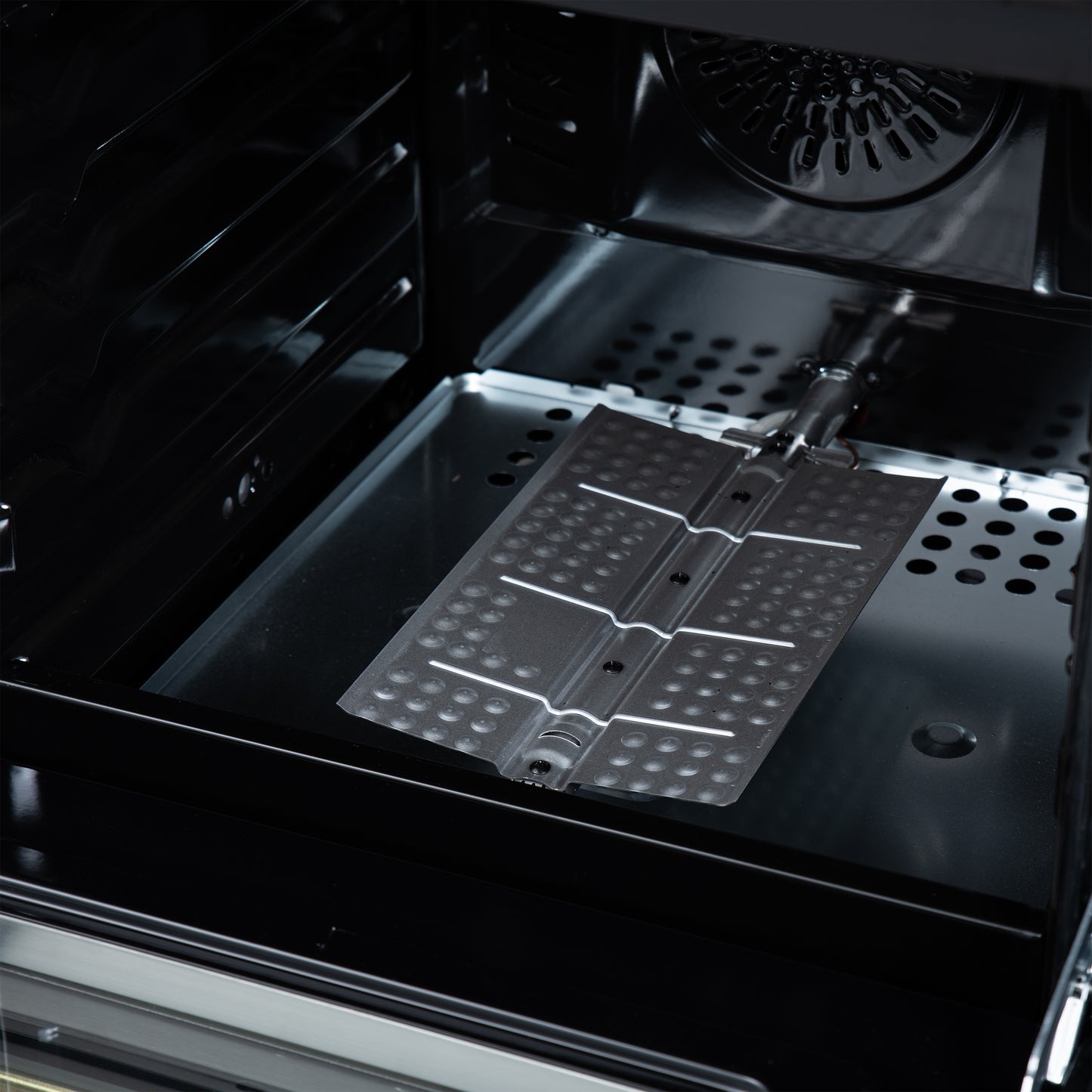 Forno Breno 24 Inch Freestanding Gas Range in Black with Antique Brass, Plug Included, Energy Efficient