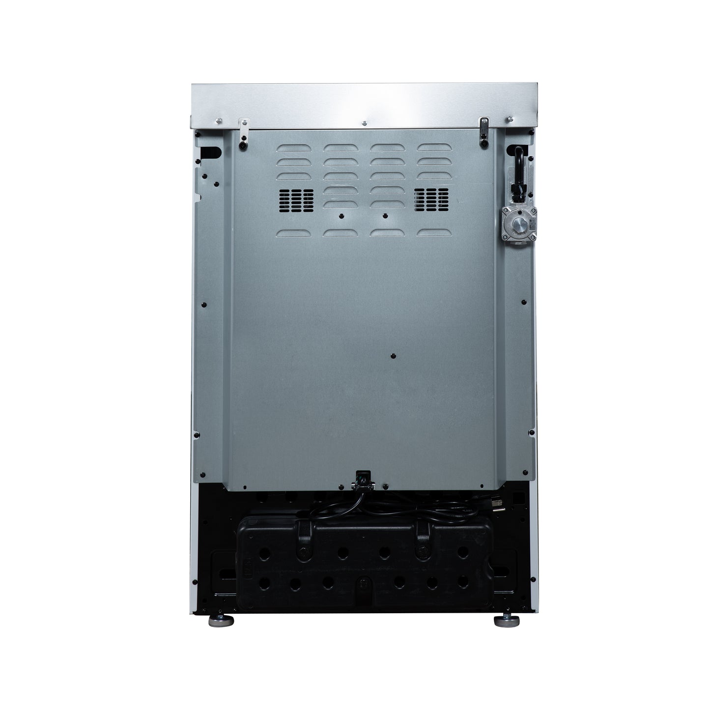 Forno Breno 24 Inch Freestanding Gas Range in White with Antique Brass, Plug Included, Energy Efficient