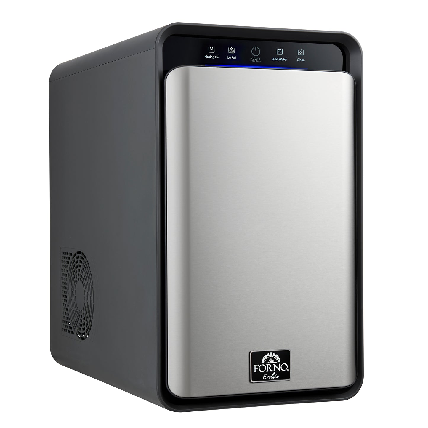 Sferico 11-in Ice Maker, Silver, 32 clear 2-in slow-melting spheres daily, stores more than 10 balls
