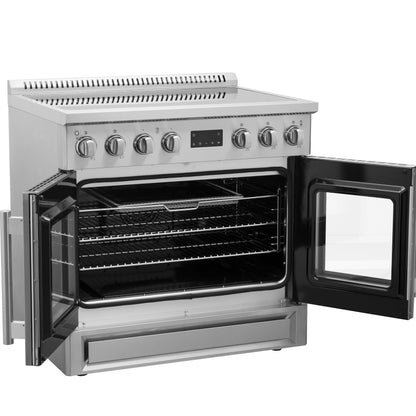 Forno Torino 36 Inch French Door Induction Range with Air Fryer and True Convection Oven