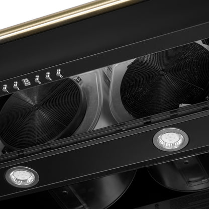 Forno Aria 60 Inch Wall-Mounted Range Hood in Black