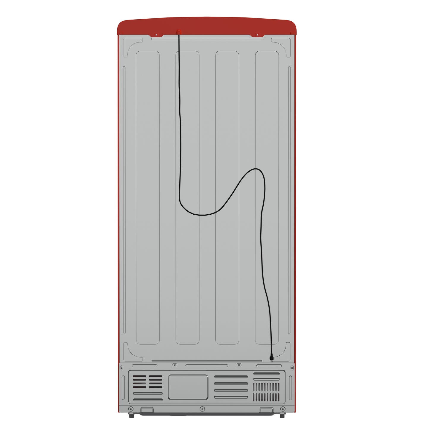 Forno Luigi 33-Inch French Door Refrigerator, 18 cu.ft, Red Finish, Handle-Free Design, ENERGY STAR Certified