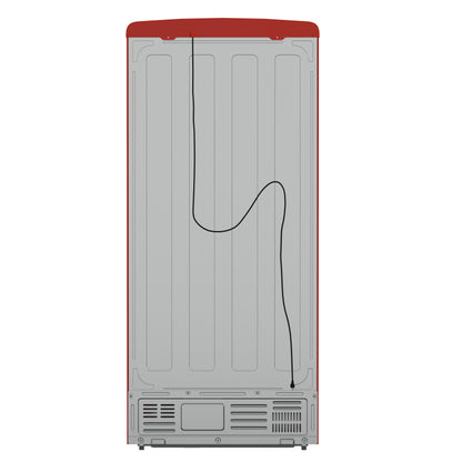 Forno Luigi 33-Inch French Door Refrigerator, 18 cu.ft, Red Finish, Handle-Free Design, ENERGY STAR Certified