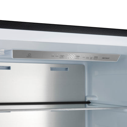 Forno Maderno 2-28-Inch Wide Convertible Refrigerator/Freezer in Black, Decorative Trim Grill, 27.2 cu.ft, 84-Inch High, ENERGY STAR Certified