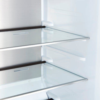 Forno Maderno 2-28-Inch Wide Convertible Refrigerator/Freezer in Black, Decorative Trim Grill, 27.2 cu.ft, 84-Inch High, ENERGY STAR Certified