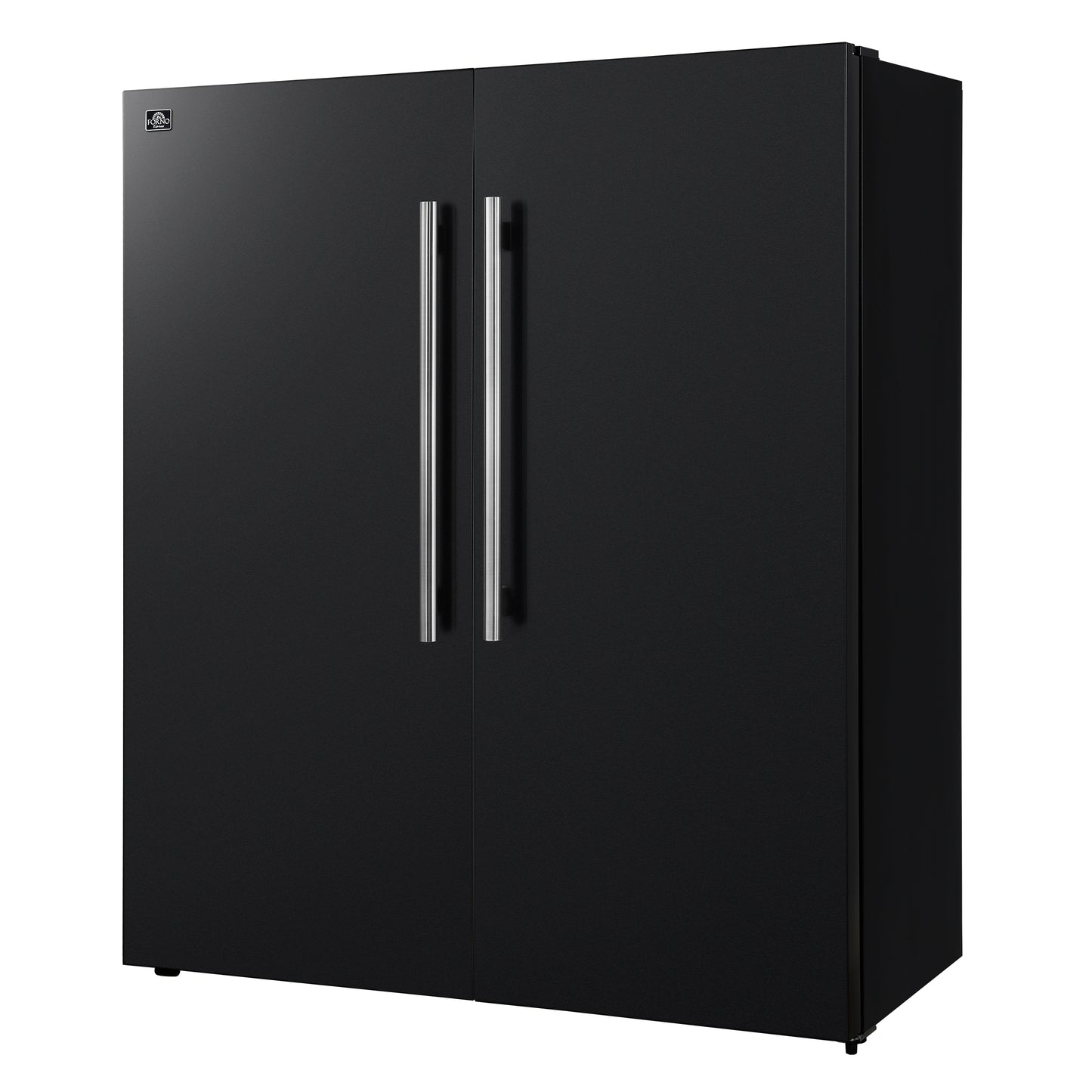 Forno Maderno 2-28-Inch Wide Convertible Refrigerator/Freezer in Black, Decorative Trim Grill, 27.2 cu.ft, 84-Inch High, ENERGY STAR Certified