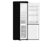 Forno Storico 22-Inch Retro bottom freezer Fridge in Black, 9 cu.ft, copper-tone handle