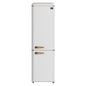 Forno Storico 22-Inch Retro bottom freezer Fridge in White, 9 cu.ft, copper-tone handle