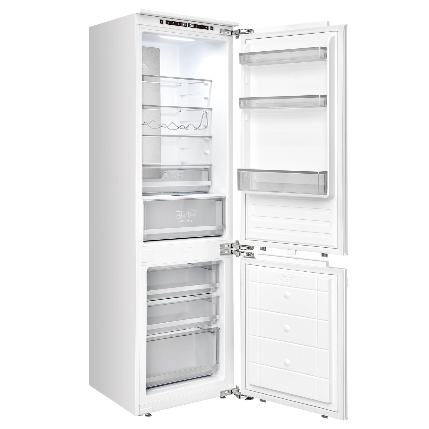 Forno Rivestito 22 Inch Panel Ready Bottom Freezer Refrigerator, 8.6 cu. ft., Total No Frost,  Fast Cool & Fast Freeze