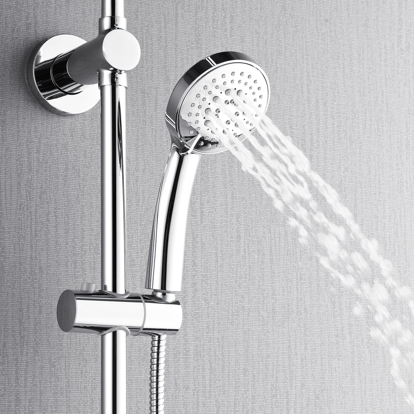 Forno Acqua AcquaSPA Retrofit Shower, Overhead Rainfall Shower, Handheld Shower Head, Body Jets, 6 Way Diverter, Polished Stainless Steel Finish, 2.5 GPM Flow Rate