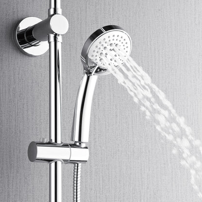 Forno Acqua AcquaSPA Retrofit Shower, Overhead Rainfall Shower, Handheld Shower Head, Body Jets, 6 Way Diverter, Polished Stainless Steel Finish, 2.5 GPM Flow Rate