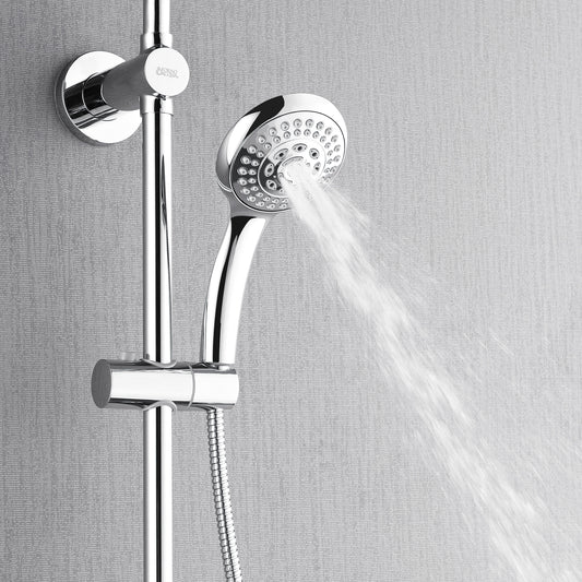 Forno Acqua AcquaSPA Retrofit Shower, Overhead Rainfall, 8 Inch Shower Head, Handheld Shower Head, Body Jets, 6 Way Diverter, Polished Stainless Steel Finish, 2.5 GPM Flow Rate