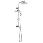 Forno Acqua AcquaFALL Shower, Polished Stainless Steel Finish, Overhead Rainfall Shower, Handheld Shower Head, Body Jets, 1.8 GPM Flow Rate