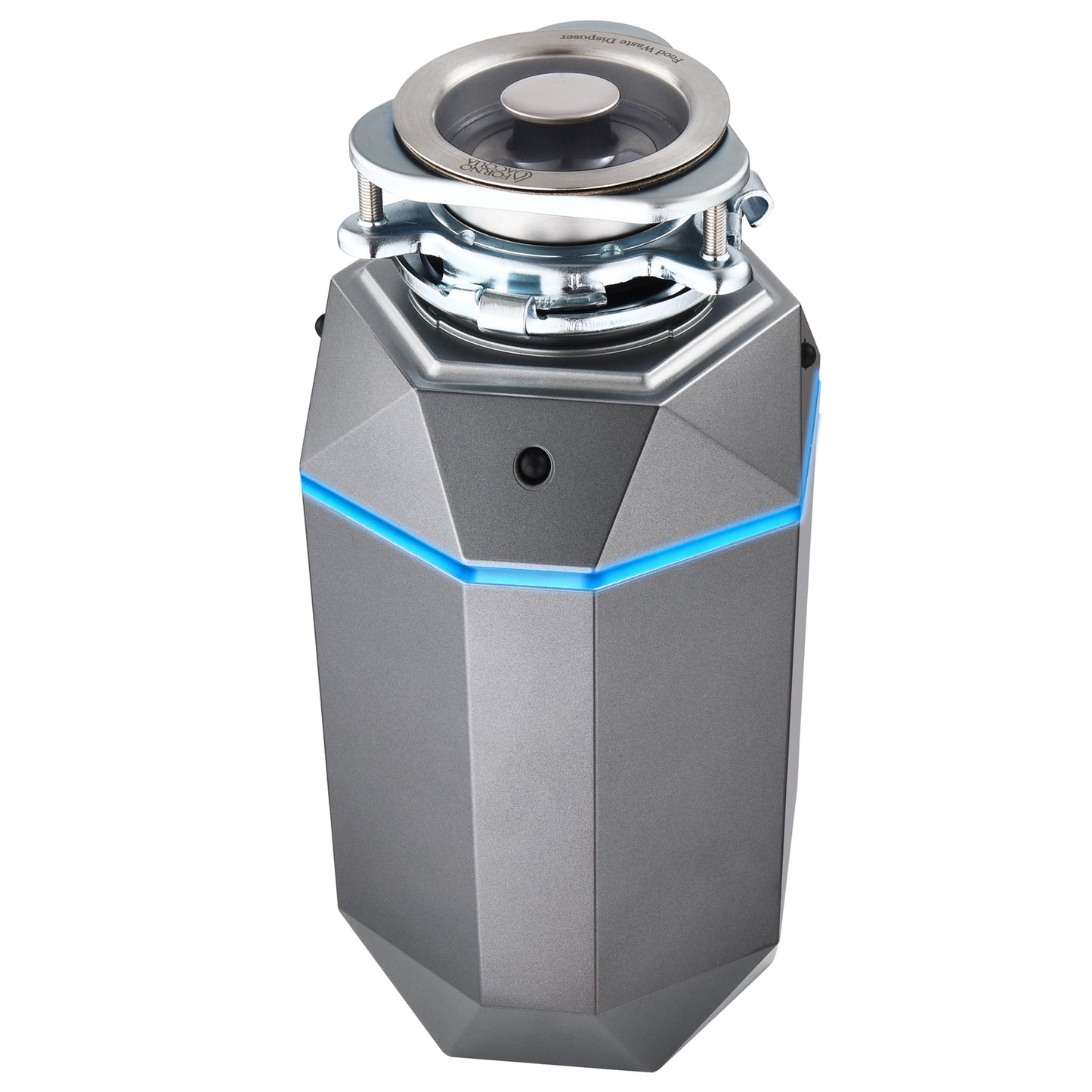 FORNO ACQUA BrightDIAMOND Black Onyx 1HP Super Quiet Garbage Disposal Corded with Motion Sensor Cabinet Light & Pre-Wired Air Switch